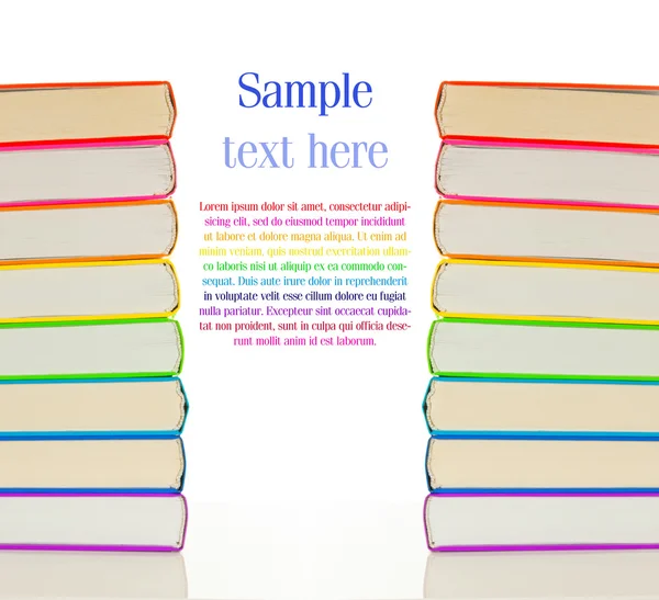 Empilements de livres colorés - concept de bibliothèque — Photo