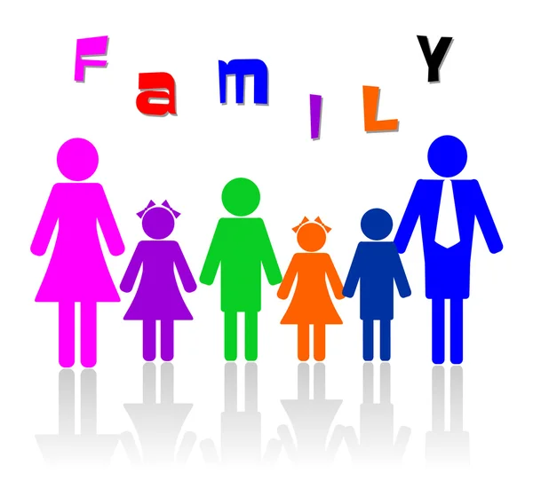 stock image Family of six members