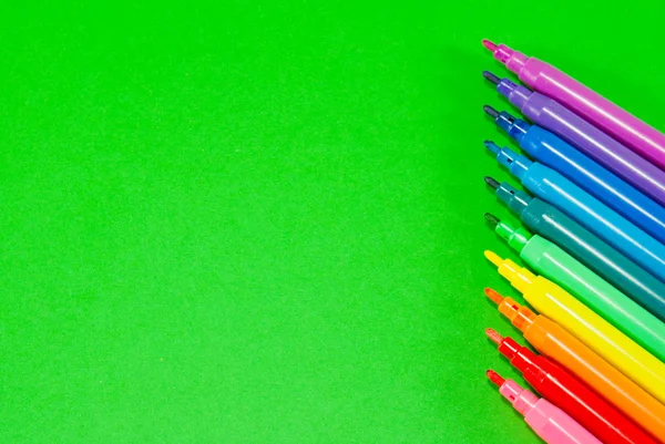Färgglad filt pennor — Stockfoto