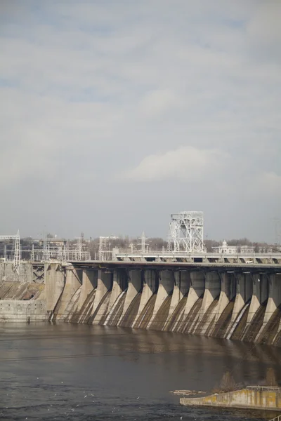 stock image Spillway of river dam