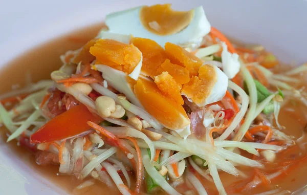 Papaya salatası, Tayland gıda — Stok fotoğraf