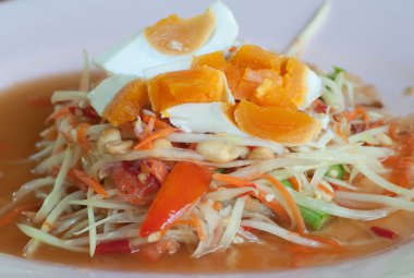 Papaya salatası, Tayland gıda