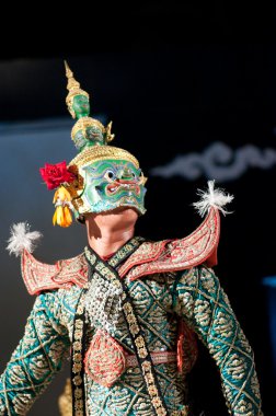 Khon-Thai culture drama dance show clipart