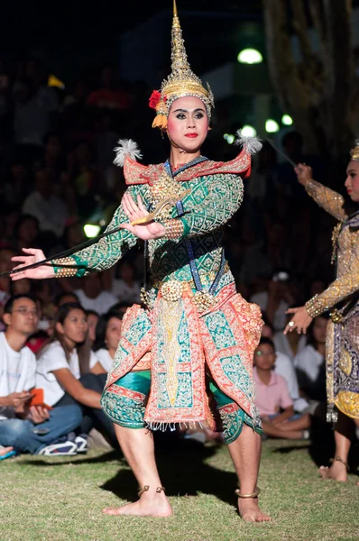 Khon thajské kultury dramatu taneční show — Stock fotografie