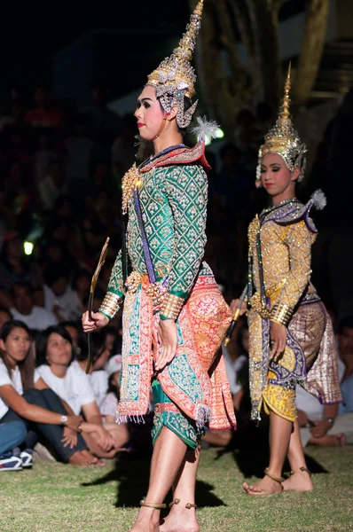 Khon thajské kultury dramatu taneční show — Stock fotografie