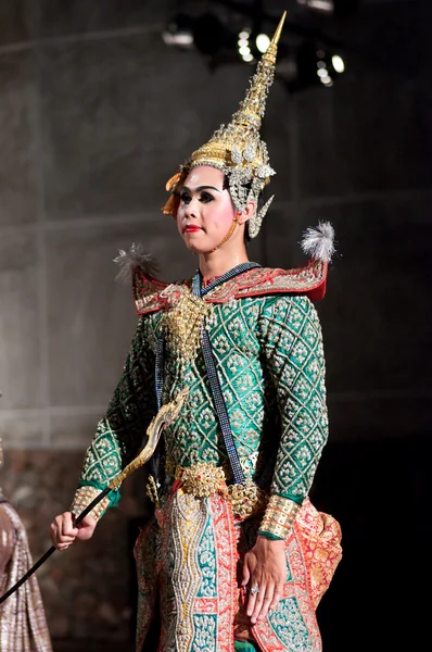 Khon tajski kultury teatr tańca Pokaż — Zdjęcie stockowe