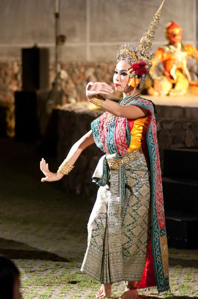 Spettacolo di danza drammatica cultura Khon-Thai — Foto Stock