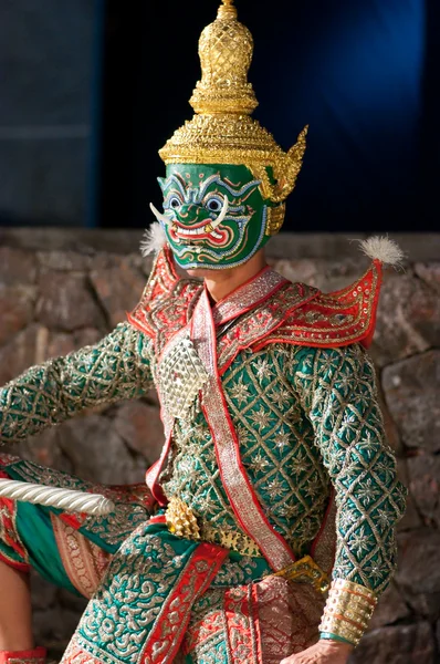 Khon-thailändische Kultur Drama Tanzshow Stockbild