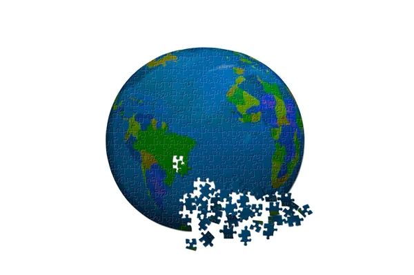 Puzzle Terra — Fotografia de Stock