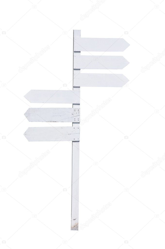 Direction arrow wooden sign