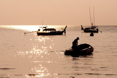 surin Island, Tayland güney güneş doğarken