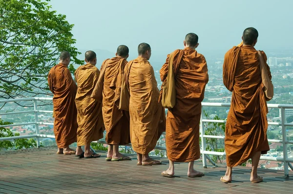 Thajské mniši — Stock fotografie