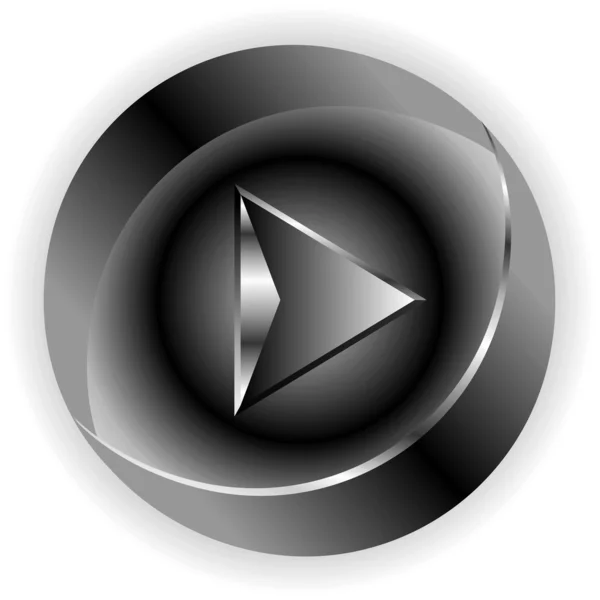 Zwarte knop downloaden — Stockvector