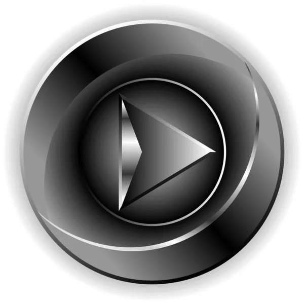 Zwarte knop downloaden — Stockvector