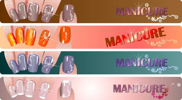Manicure banners set — Stock Photo, Image