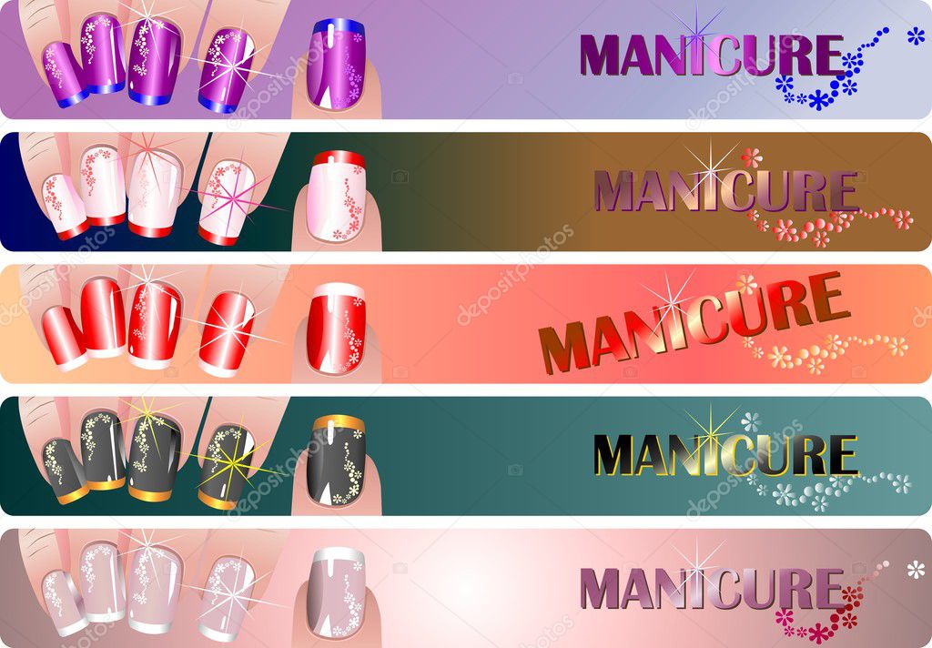 Banners de manicure — Stock Photo © art1art #10465506