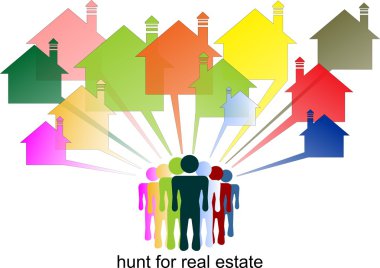 Real estate advertising clipart