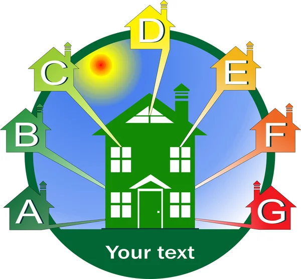 Energieeffizienz von Gebäuden — Stockvektor