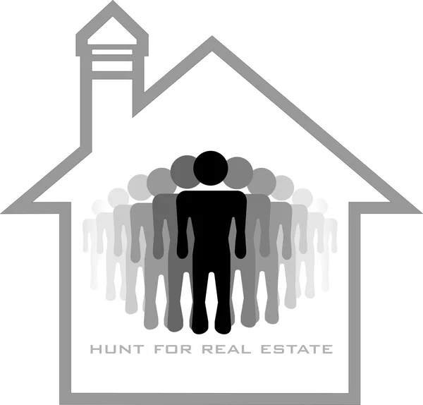 Hunter immobiliare — Vettoriale Stock