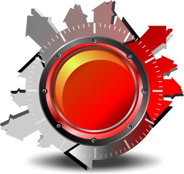 Red button download clipart