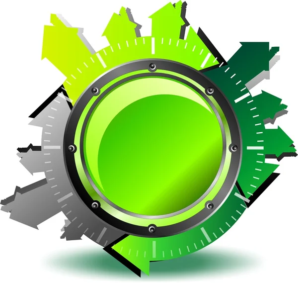 Télécharger bouton vert — Image vectorielle