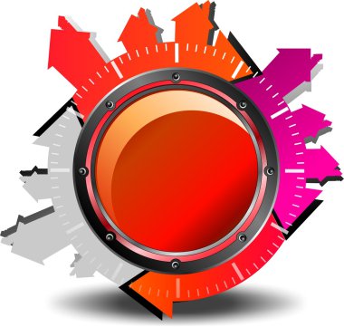 Red button download clipart