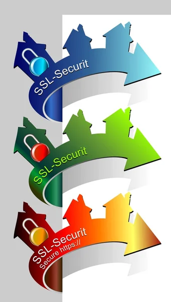 SSL - säkerhet guld — Stockfoto