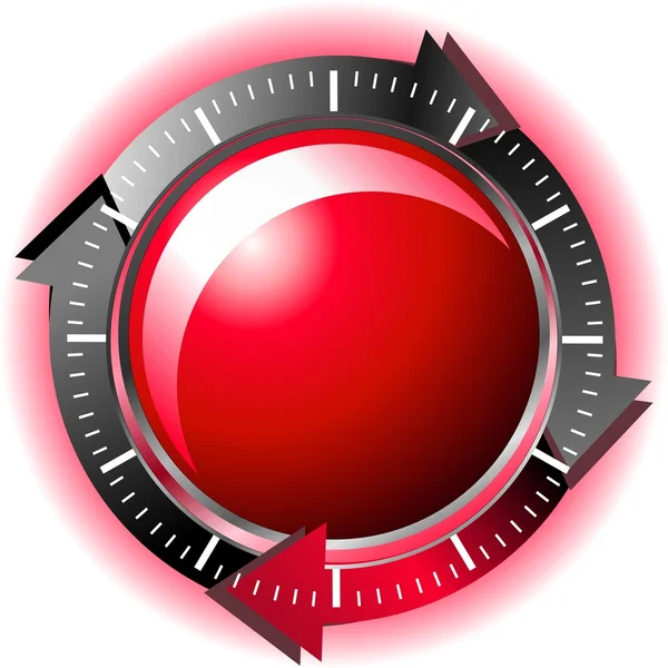 Botón rojo descarga —  Fotos de Stock