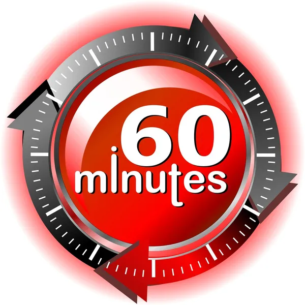 60 минут — стоковый вектор