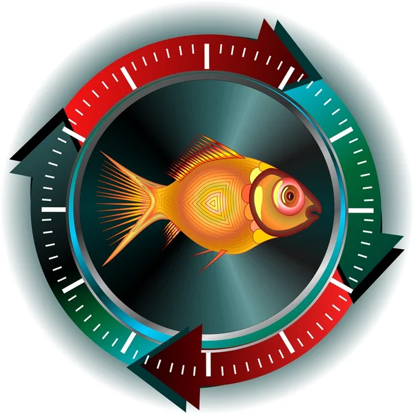 Botão de peixe — Fotografia de Stock