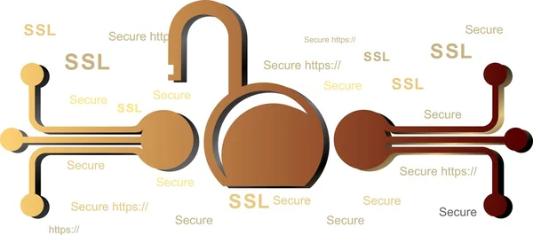 SSL - bezpečnost — Stockový vektor