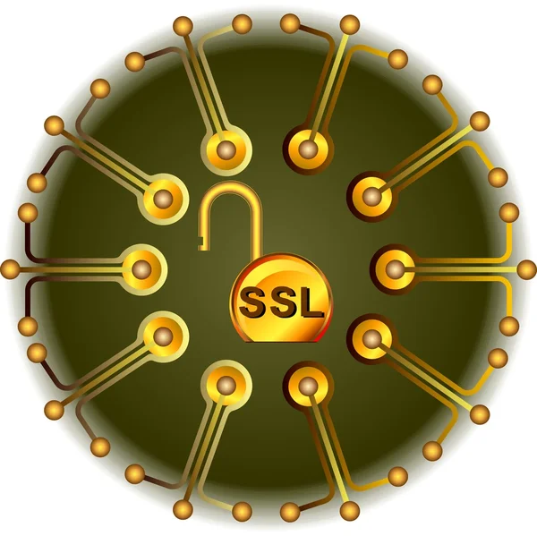 SSL - Security gold — Stock Photo, Image