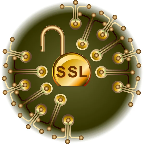 SSL - bezpečnostní zlato — Stock fotografie