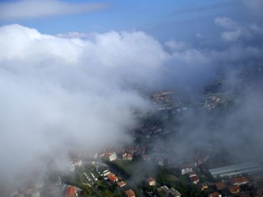 Panorama of the city from a height clipart