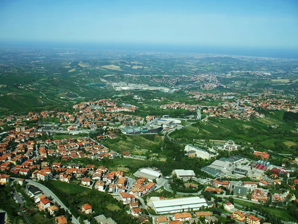 Panorama miasta z wysokości — Zdjęcie stockowe