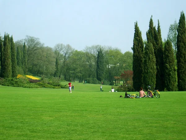W parku. piknik. — Zdjęcie stockowe