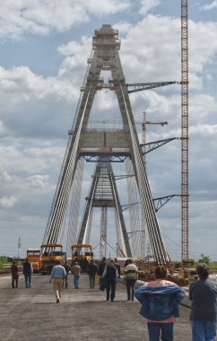 A pylon at Megyeri bridge clipart