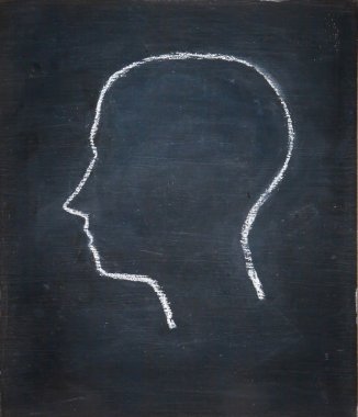 Tebeşir kurulu çizim kafanın içinde