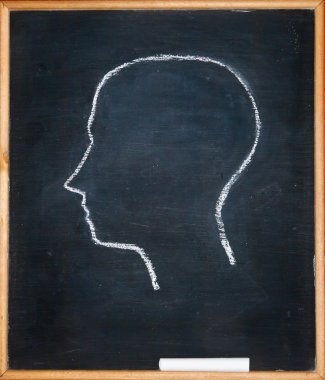 Tebeşir kurulu çizim kafanın içinde