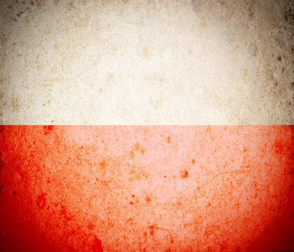 Poland flag on grunge paper — Stock Photo, Image