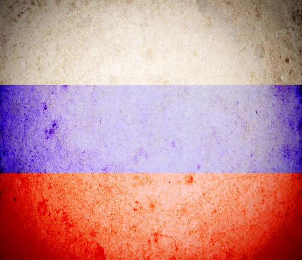 stock image Russia flag on grunge paper