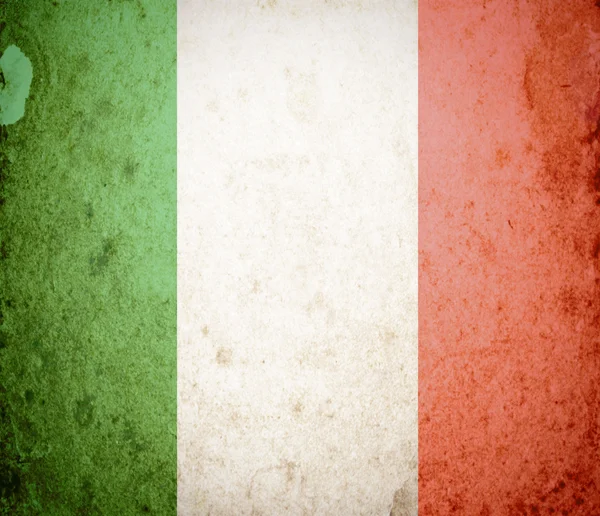 그런 지 종이에 이탈리아 국기 — 스톡 사진
