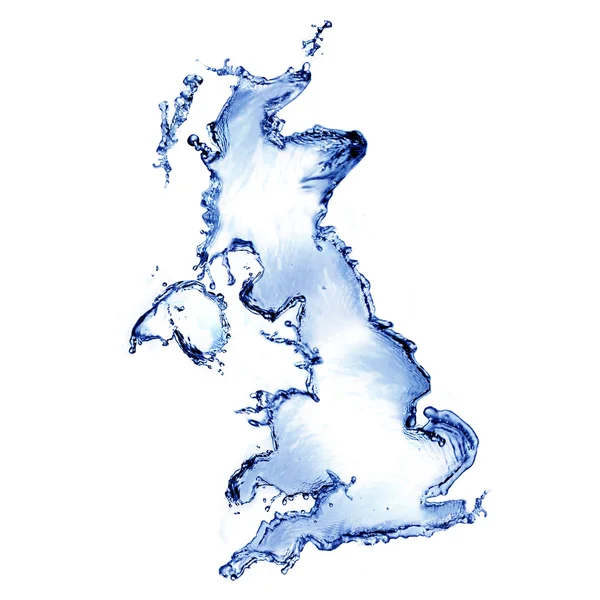 Брызги воды по концепции Великобритании — стоковое фото