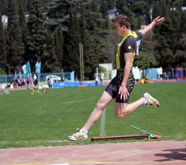 Long jump competitie — Stockfoto