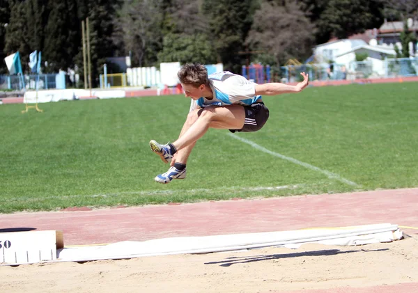 Long jump competition — Stock Photo, Image