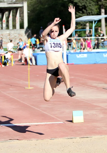 Salto de longitud competencia —  Fotos de Stock