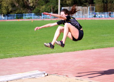 Long jump competition clipart