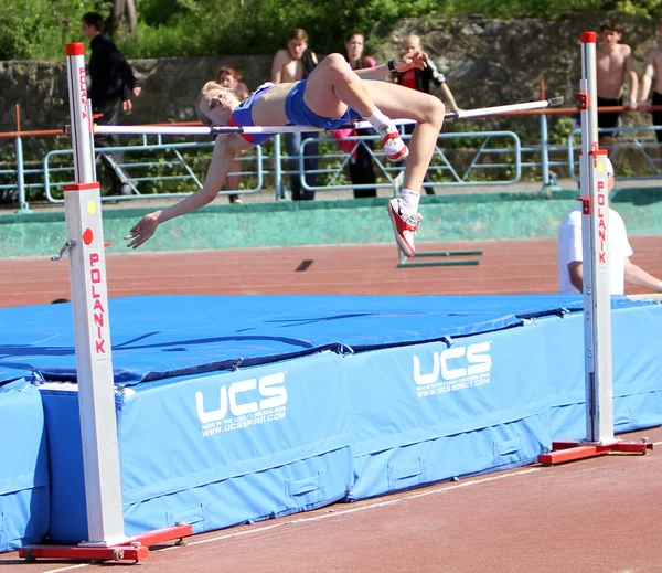 High jump competitie — Stockfoto