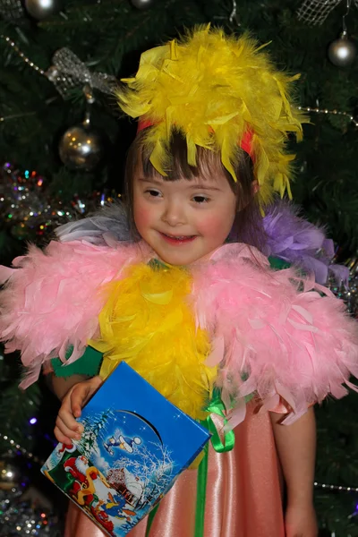 stock image Smiling girl in fancy dress