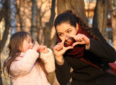 Family moments - Mother and child clipart